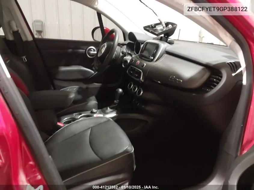 2016 Fiat 500X Trekking Plus VIN: ZFBCFYET9GP388122 Lot: 41212382