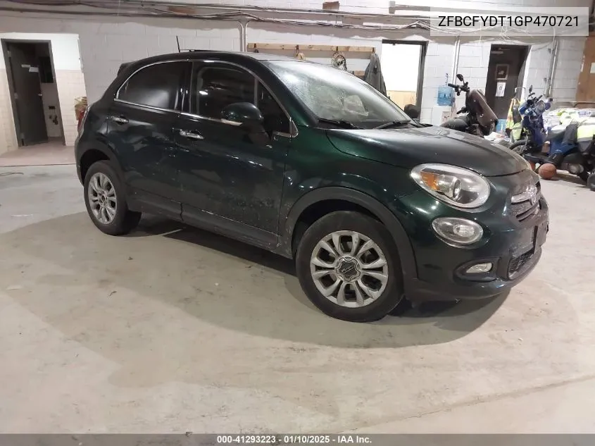 2016 Fiat 500X Lounge VIN: ZFBCFYDT1GP470721 Lot: 41293223