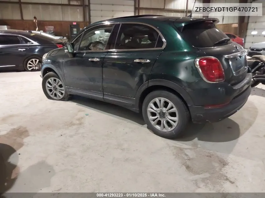 2016 Fiat 500X Lounge VIN: ZFBCFYDT1GP470721 Lot: 41293223
