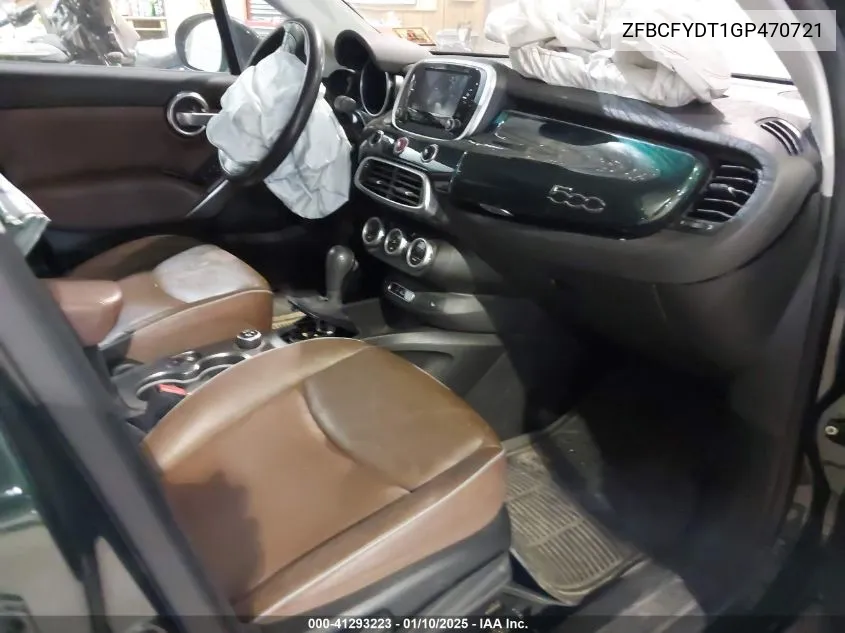 2016 Fiat 500X Lounge VIN: ZFBCFYDT1GP470721 Lot: 41293223