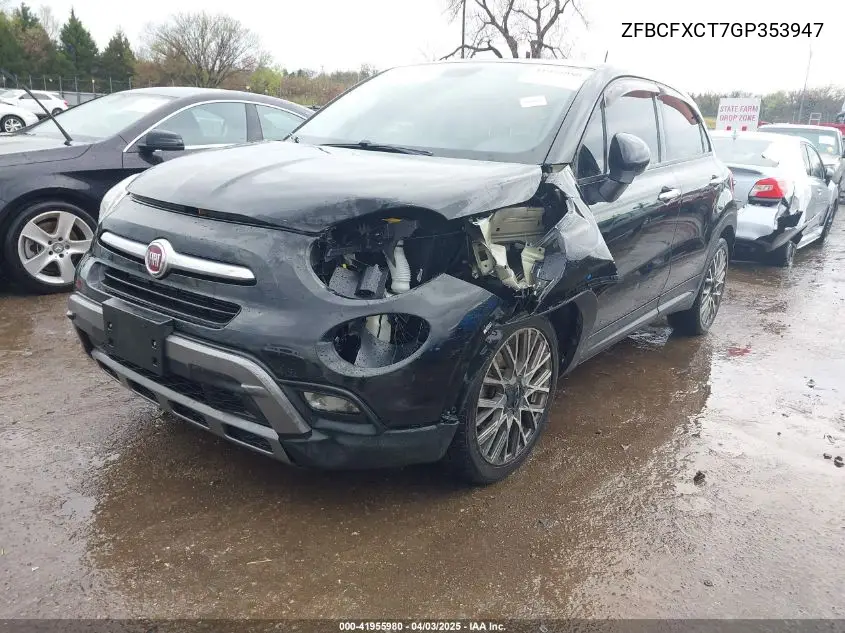2016 Fiat 500X Trekking VIN: ZFBCFXCT7GP353947 Lot: 41955980