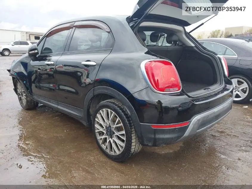 2016 Fiat 500X Trekking VIN: ZFBCFXCT7GP353947 Lot: 41955980