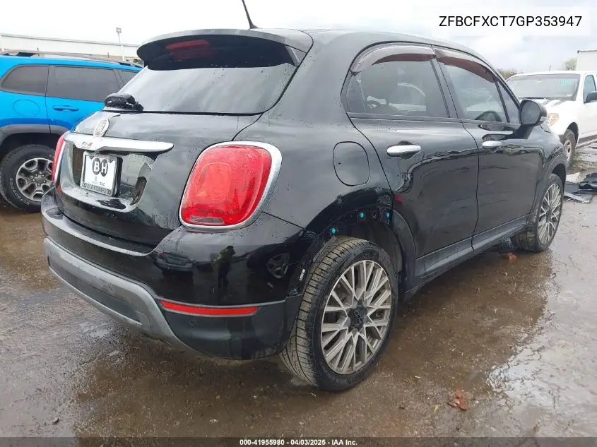 2016 Fiat 500X Trekking VIN: ZFBCFXCT7GP353947 Lot: 41955980