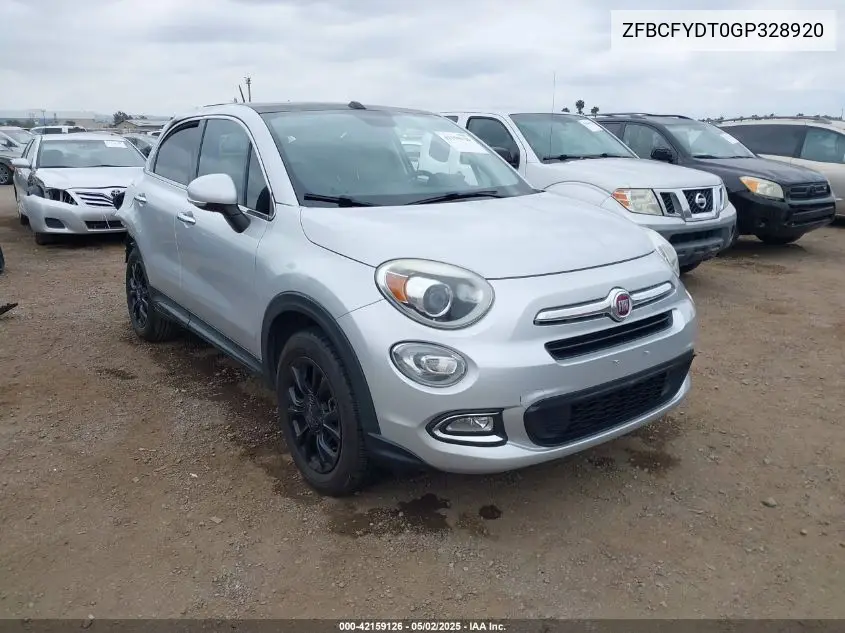 2016 Fiat 500X Lounge VIN: ZFBCFYDT0GP328920 Lot: 42159126