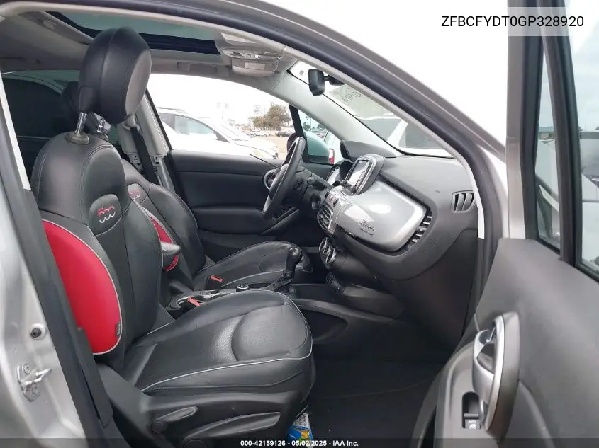 2016 Fiat 500X Lounge VIN: ZFBCFYDT0GP328920 Lot: 42159126