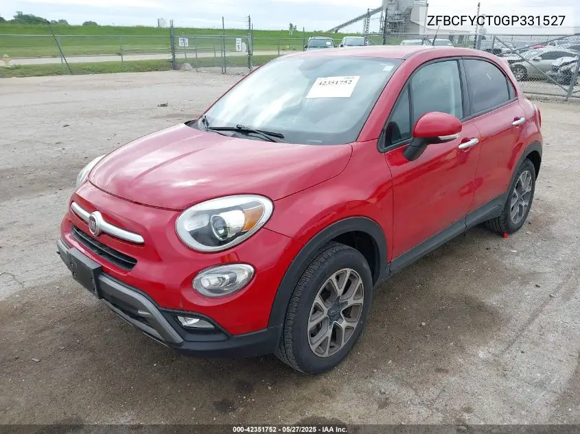 2016 Fiat 500X Trekking VIN: ZFBCFYCT0GP331527 Lot: 42351752