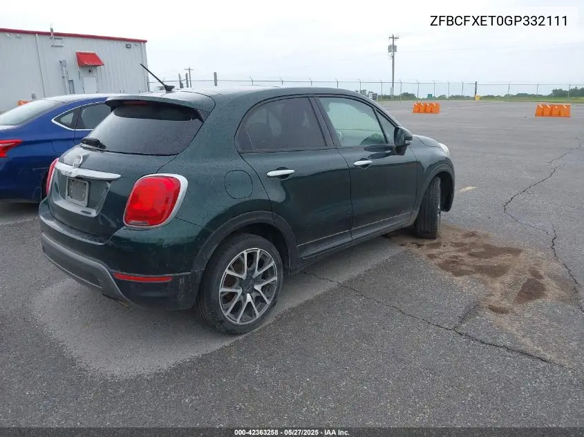 2016 Fiat 500X Trekking Plus VIN: ZFBCFXET0GP332111 Lot: 42363258