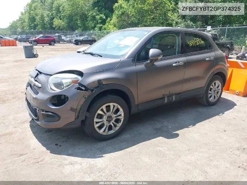 2016 Fiat 500X Easy VIN: ZFBCFYBT2GP374325 Lot: 42415806