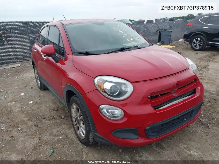 2016 Fiat 500X Easy VIN: ZFBCFXBT7GP378915 Lot: 42478573