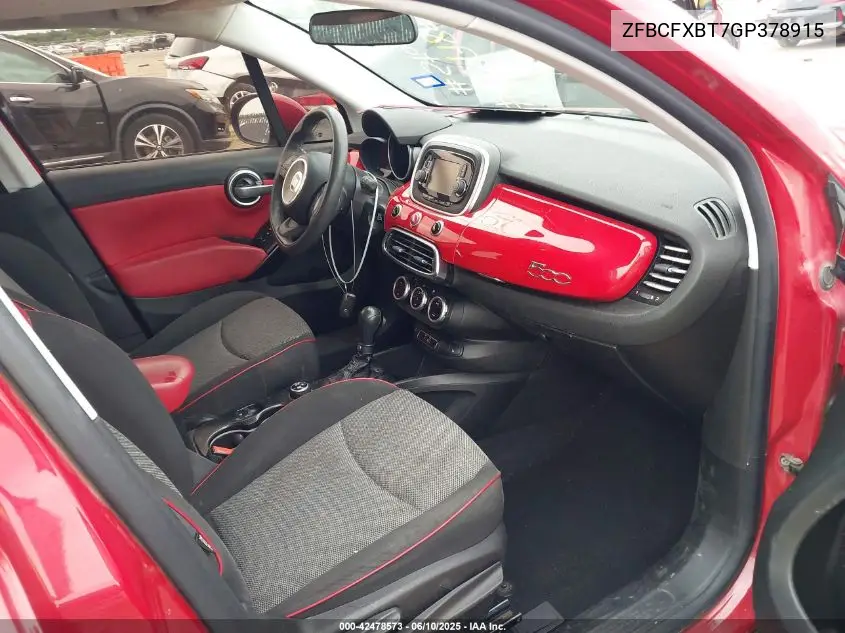2016 Fiat 500X Easy VIN: ZFBCFXBT7GP378915 Lot: 42478573