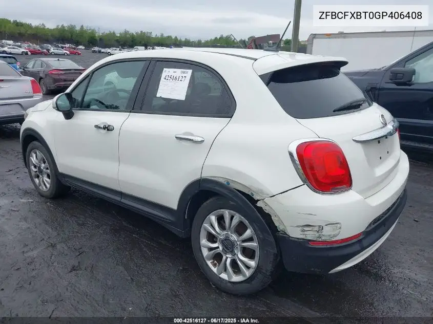 2016 Fiat 500X Easy VIN: ZFBCFXBT0GP406408 Lot: 42516127
