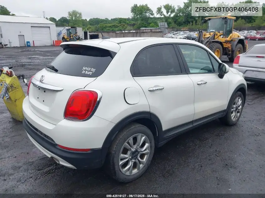 2016 Fiat 500X Easy VIN: ZFBCFXBT0GP406408 Lot: 42516127