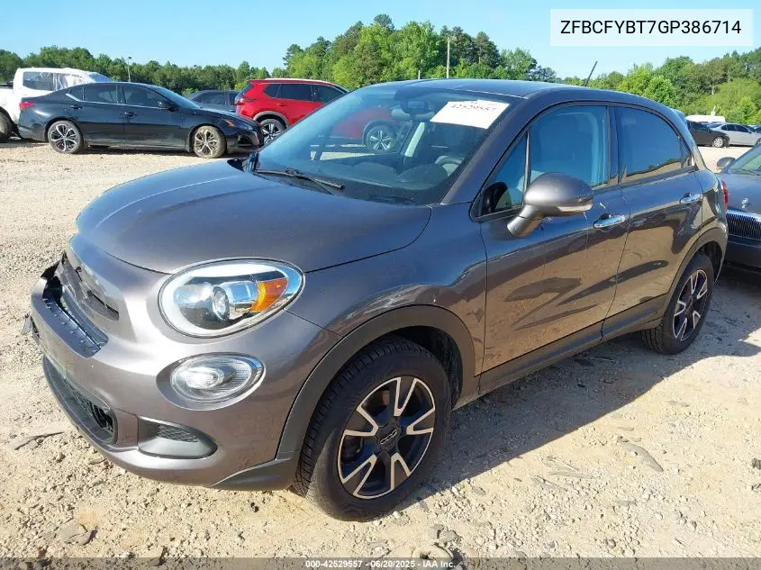 2016 Fiat 500X Easy VIN: ZFBCFYBT7GP386714 Lot: 42529557