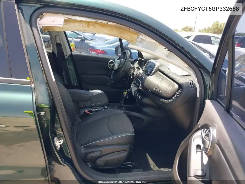 2016 Fiat 500X Trekking VIN: ZFBCFYCT6GP332688 Lot: 42536282