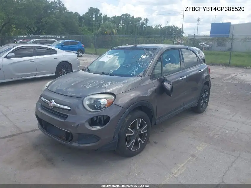 2016 Fiat 500X Easy VIN: ZFBCFYBT4GP388520 Lot: 42536295