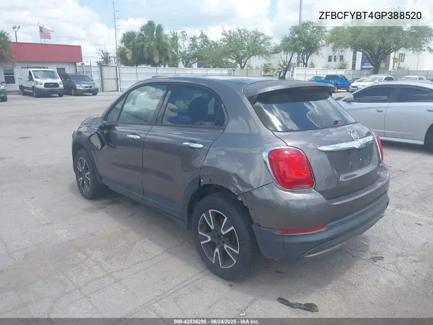 2016 Fiat 500X Easy VIN: ZFBCFYBT4GP388520 Lot: 42536295