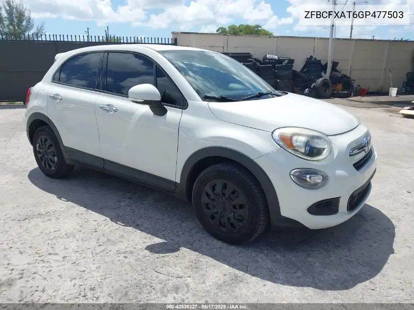 2016 Fiat 500X Pop VIN: ZFBCFXAT6GP477503 Lot: 42536327