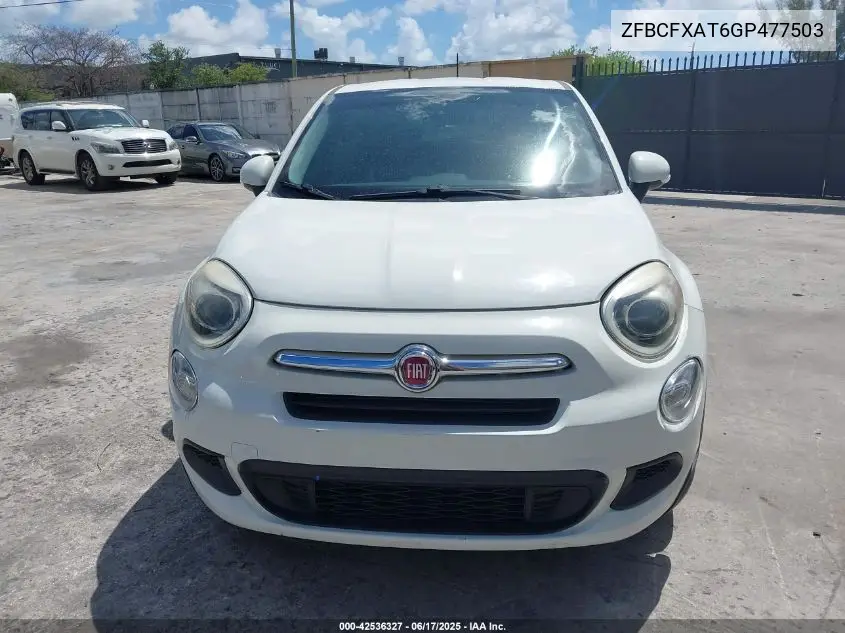 2016 Fiat 500X Pop VIN: ZFBCFXAT6GP477503 Lot: 42536327