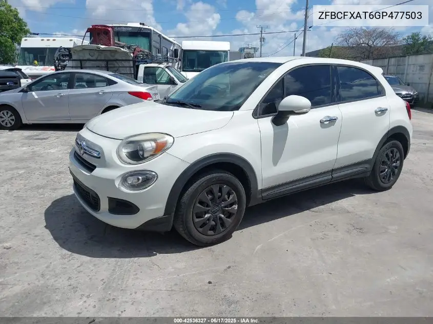 2016 Fiat 500X Pop VIN: ZFBCFXAT6GP477503 Lot: 42536327