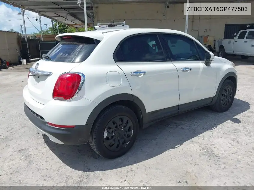 2016 Fiat 500X Pop VIN: ZFBCFXAT6GP477503 Lot: 42536327