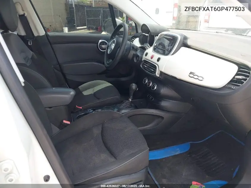 2016 Fiat 500X Pop VIN: ZFBCFXAT6GP477503 Lot: 42536327