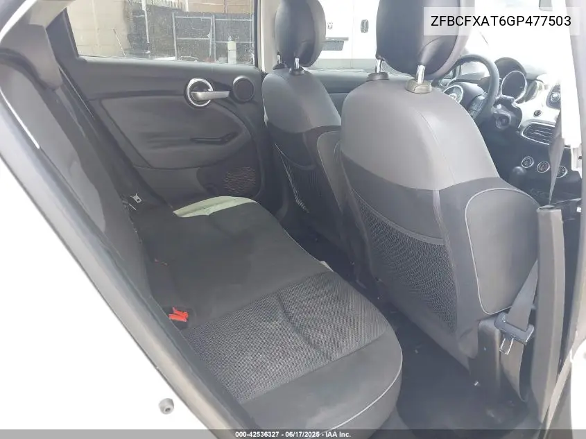 2016 Fiat 500X Pop VIN: ZFBCFXAT6GP477503 Lot: 42536327