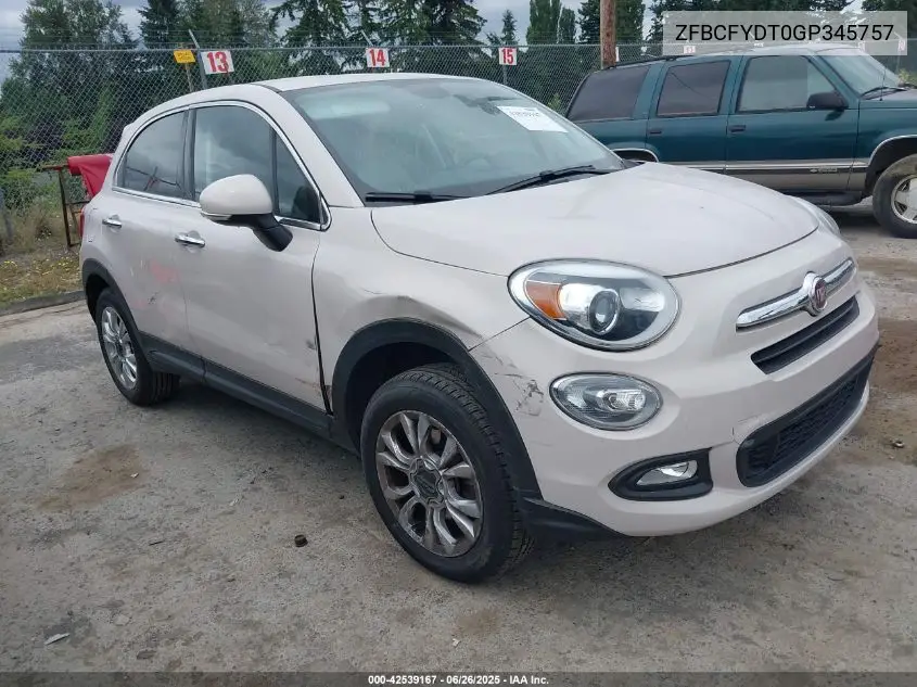 2016 Fiat 500X Lounge VIN: ZFBCFYDT0GP345757 Lot: 42539167