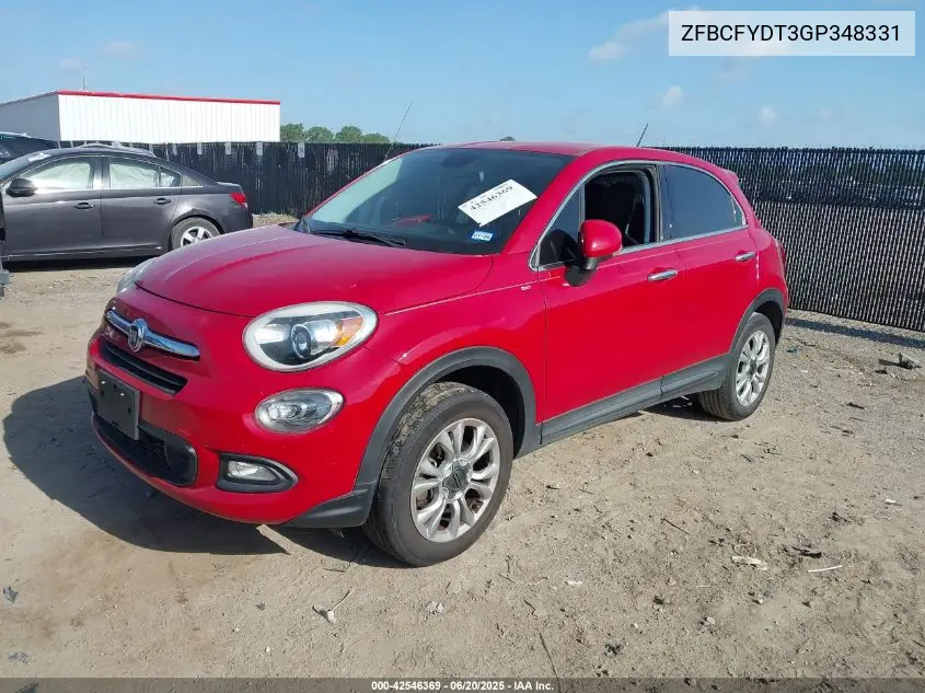 2016 Fiat 500X Lounge VIN: ZFBCFYDT3GP348331 Lot: 42546369