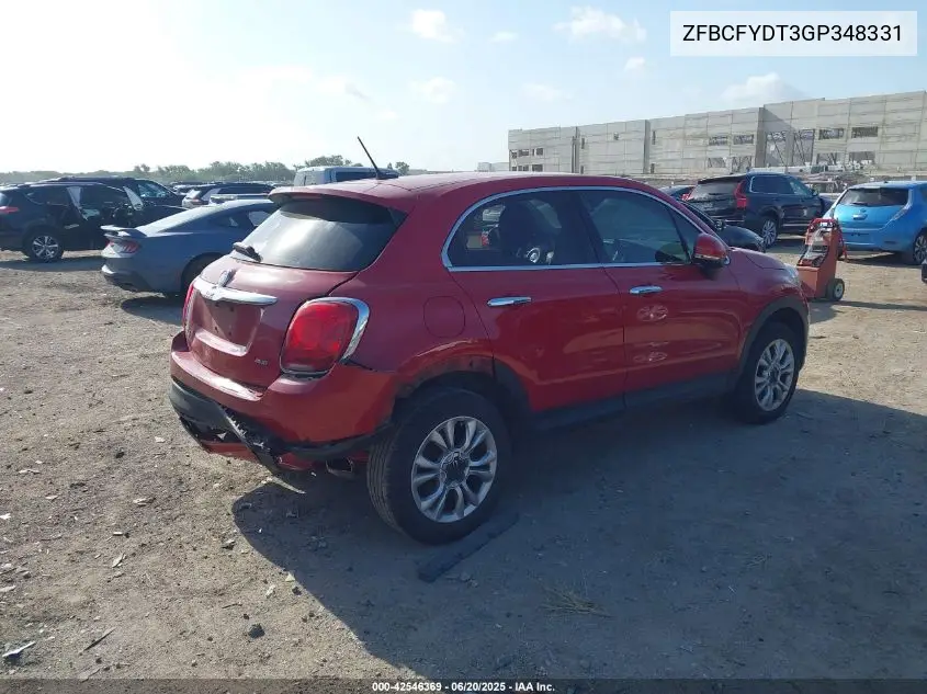 2016 Fiat 500X Lounge VIN: ZFBCFYDT3GP348331 Lot: 42546369