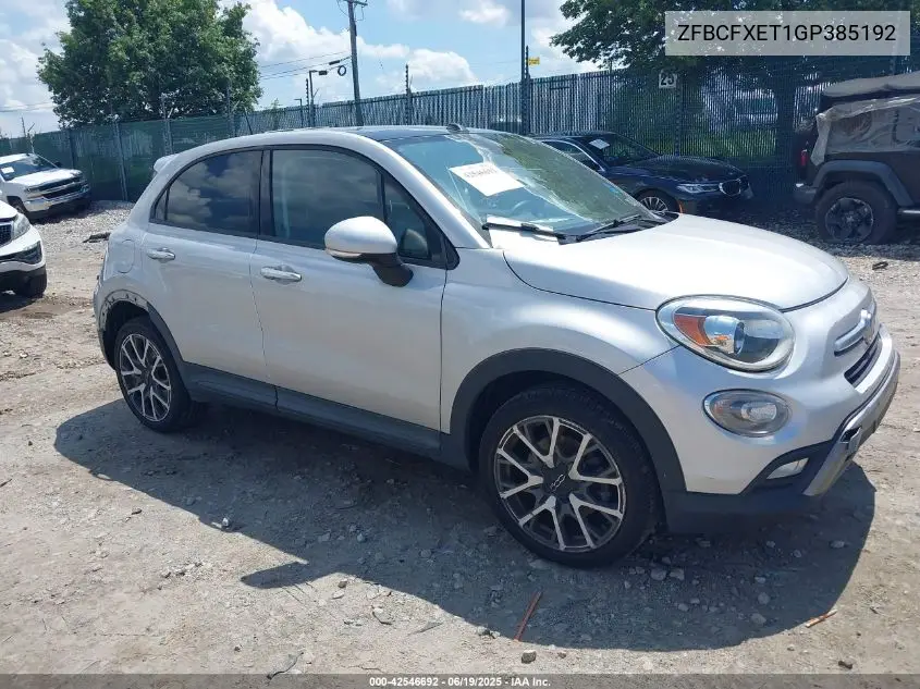 2016 Fiat 500X Trekking Plus VIN: ZFBCFXET1GP385192 Lot: 42546692