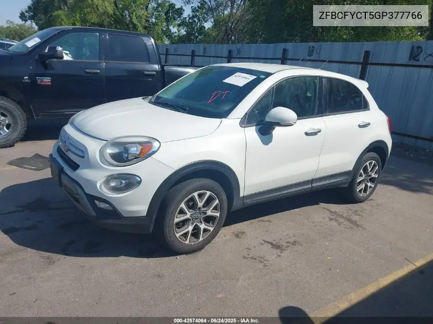 2016 Fiat 500X Trekking VIN: ZFBCFYCT5GP377766 Lot: 42574064