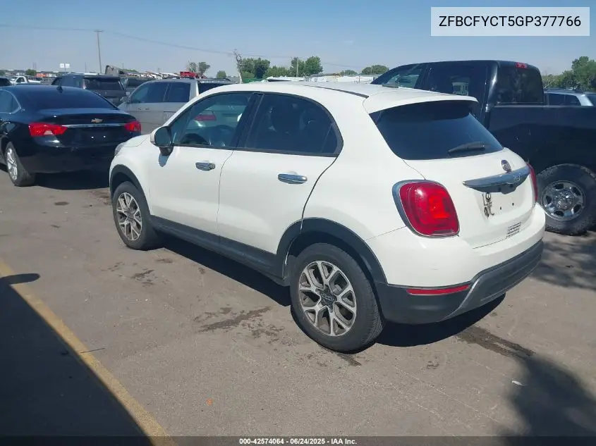2016 Fiat 500X Trekking VIN: ZFBCFYCT5GP377766 Lot: 42574064