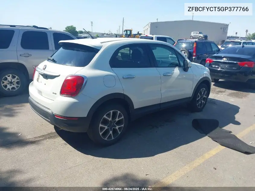 2016 Fiat 500X Trekking VIN: ZFBCFYCT5GP377766 Lot: 42574064