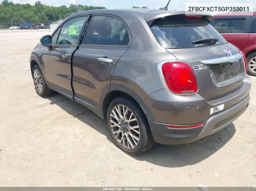 2016 Fiat 500X Trekking VIN: ZFBCFXCT5GP353011 Lot: 42577252