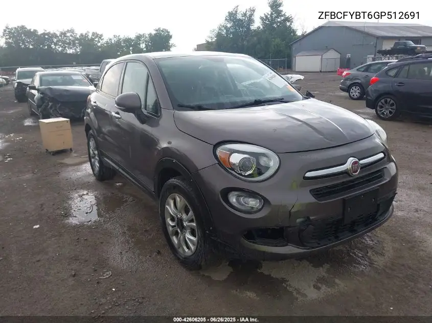 2016 Fiat 500X Easy VIN: ZFBCFYBT6GP512691 Lot: 42606205