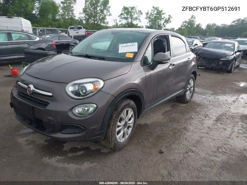 2016 Fiat 500X Easy VIN: ZFBCFYBT6GP512691 Lot: 42606205
