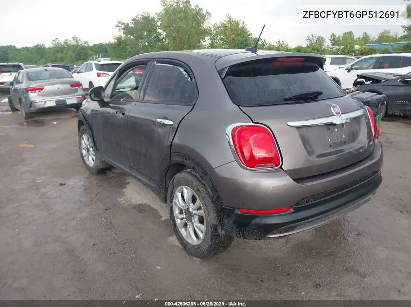 2016 Fiat 500X Easy VIN: ZFBCFYBT6GP512691 Lot: 42606205