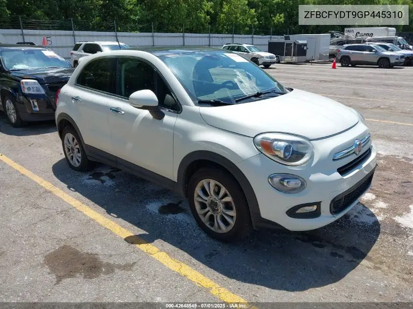 2016 Fiat 500X Lounge VIN: ZFBCFYDT9GP445310 Lot: 42648549