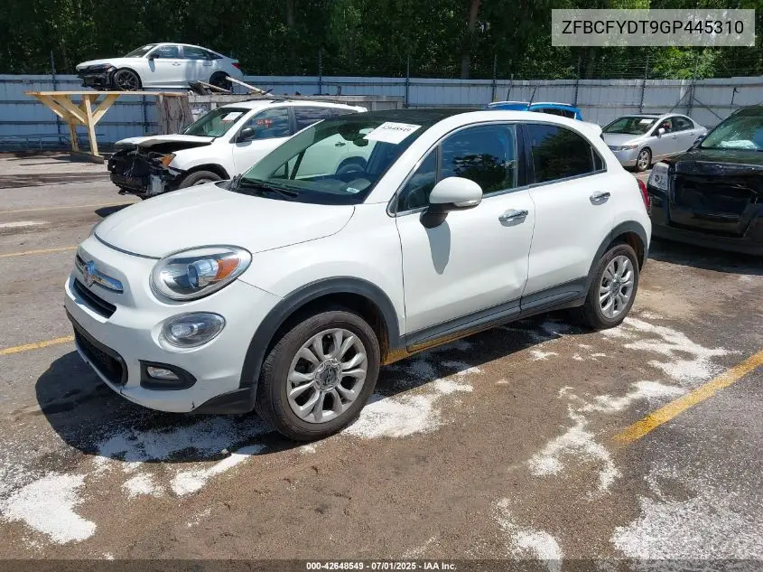 2016 Fiat 500X Lounge VIN: ZFBCFYDT9GP445310 Lot: 42648549