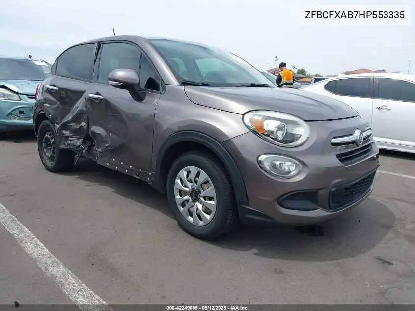 2017 Fiat 500X Pop Fwd VIN: ZFBCFXAB7HP553335 Lot: 42249005