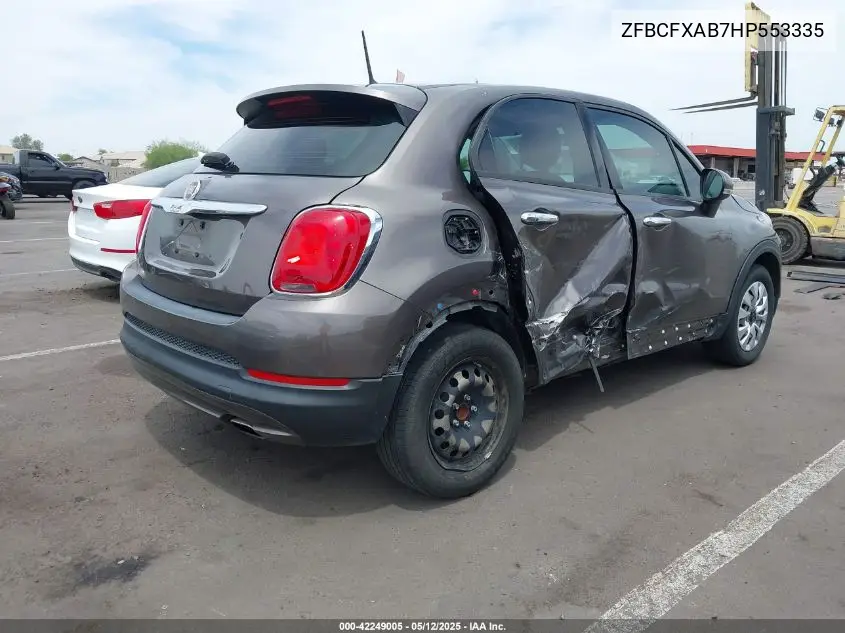 2017 Fiat 500X Pop Fwd VIN: ZFBCFXAB7HP553335 Lot: 42249005