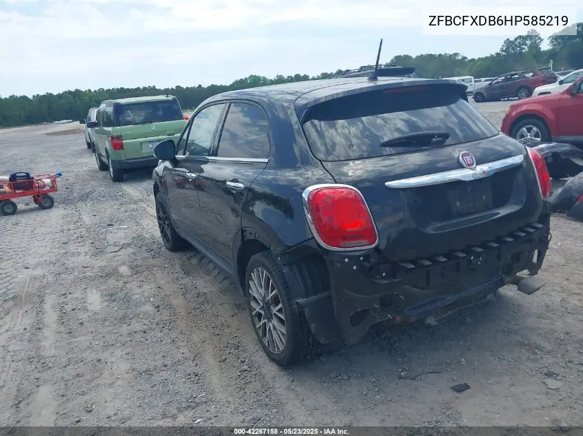 2017 Fiat 500X Lounge Fwd VIN: ZFBCFXDB6HP585219 Lot: 42267158