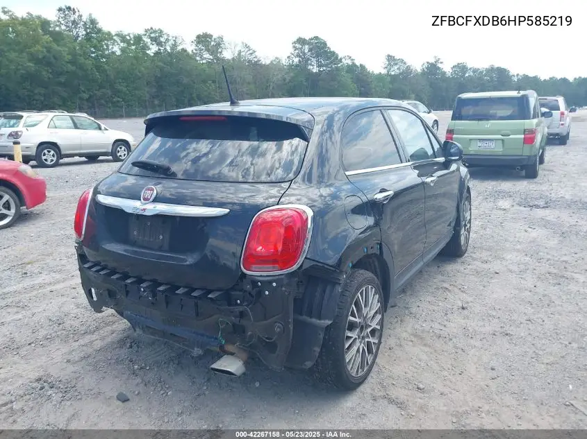 2017 Fiat 500X Lounge Fwd VIN: ZFBCFXDB6HP585219 Lot: 42267158