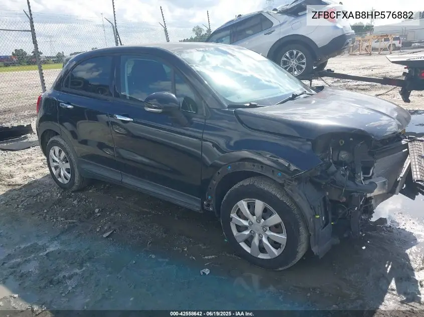 2017 Fiat 500X Pop Fwd VIN: ZFBCFXAB8HP576882 Lot: 42558642
