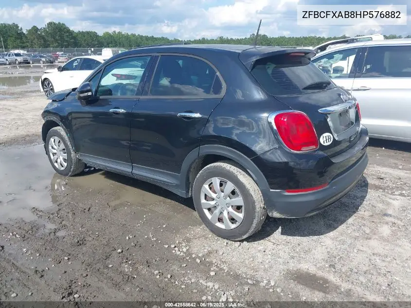 2017 Fiat 500X Pop Fwd VIN: ZFBCFXAB8HP576882 Lot: 42558642