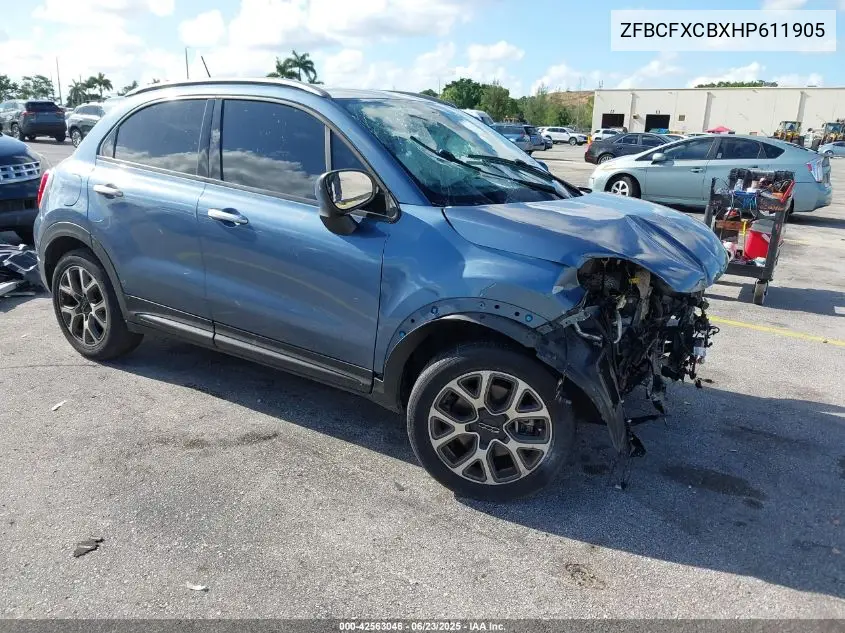 2017 Fiat 500X Trekking VIN: ZFBCFXCBXHP611905 Lot: 42563046