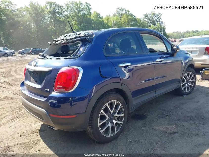 2017 Fiat 500X Trekking VIN: ZFBCFYCB4HP586621 Lot: 42663706