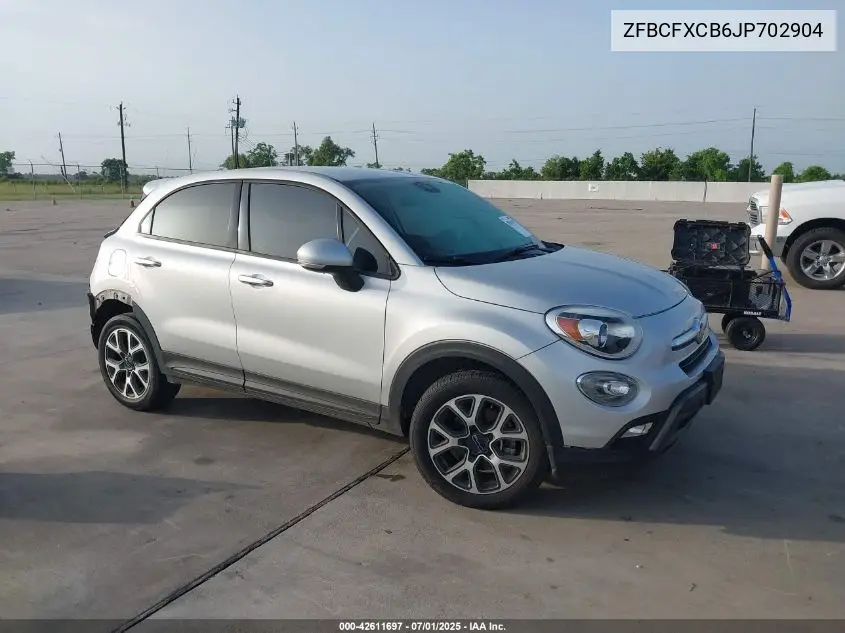 2018 Fiat 500X Trekking Fwd VIN: ZFBCFXCB6JP702904 Lot: 42611697