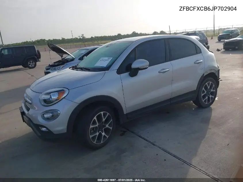 2018 Fiat 500X Trekking Fwd VIN: ZFBCFXCB6JP702904 Lot: 42611697
