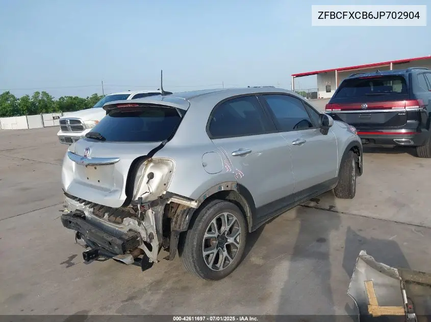 2018 Fiat 500X Trekking Fwd VIN: ZFBCFXCB6JP702904 Lot: 42611697